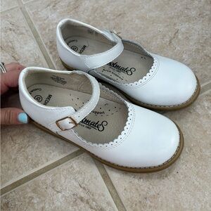 Footmates Allie WhiteLeather Mary Jane Size 12 Medium Toddler Girl